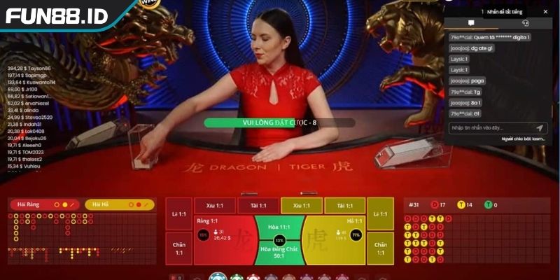 Các cửa cược trong game Rồng Hổ tại nhà cái