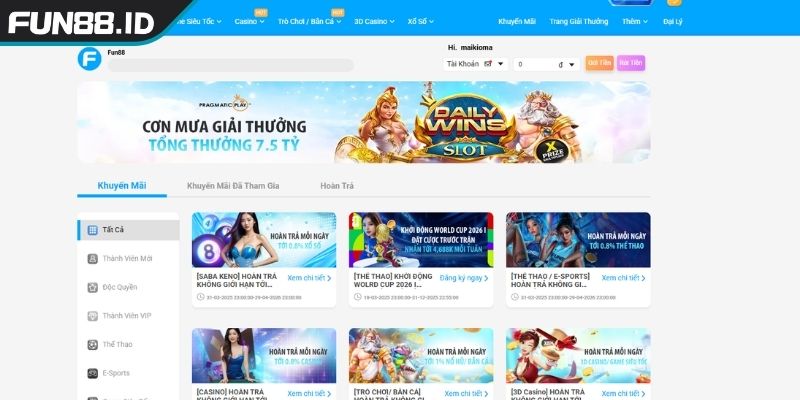 Khuyến mãi FUN88 có gì đặc biệt mà bet thủ không thể bỏ lỡ?