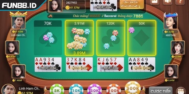 Các kiểu đặt cược trong cách chơi bài Bull Bull